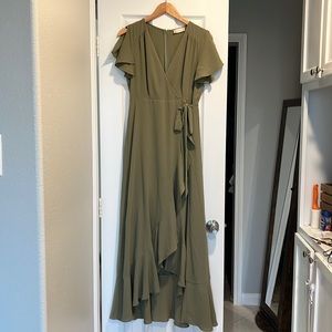 Altar’d State high low green dress